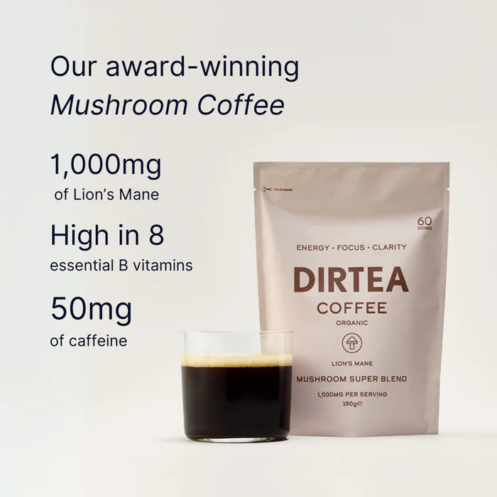 DIRTEA Coffee with Lion’s Mane – Energy, Focus &amp; Immunity